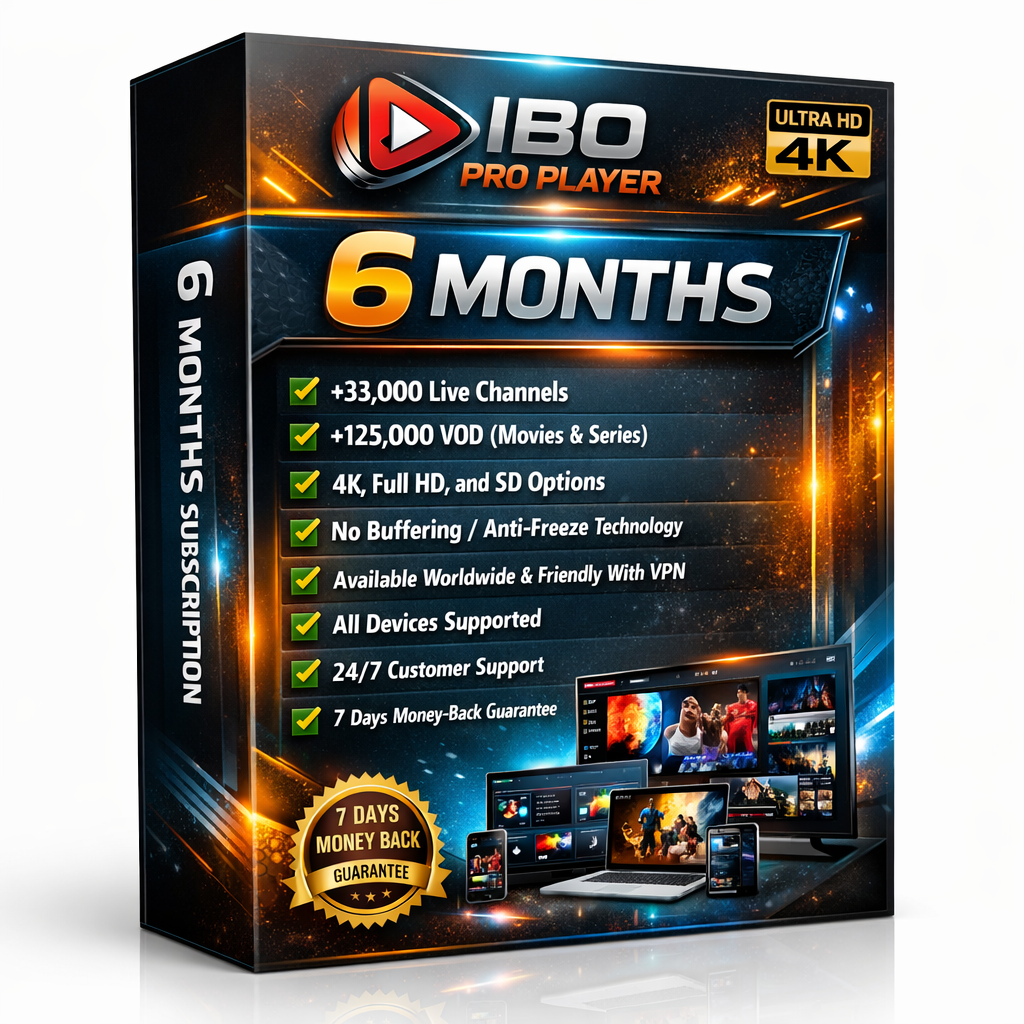 IboProPlayer 6 Month Plan IPTV Subscription + 1 year Activation ibo player app 🎁