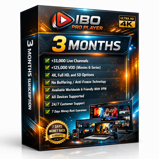 IboProPlayer 3 Month Plan IPTV Subscription