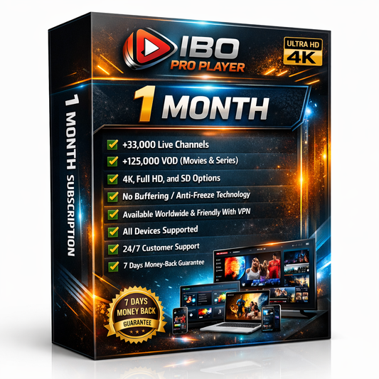 IboProPlayer 1 Month Plan IPTV Subscription